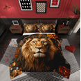 thumbnail image 1 of Manfei Kids Lion King Bedding Comforter Set, Jungle Wildlife Animal Twin Comforter Sets, Vintage Flower Reversible Bedding Set, Microfiber Bedroom Decor, 2 Pieces, 1 of 8