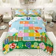 thumbnail image 1 of Manfei Kids Numebr Game Full Size Comforter Sets,Kawaii Daisy Flowers Bedding Comforter Set,Rainbow 26 Letters Alphabet Bedding Sets For Girls Kids,Microfiber Bedroom Decor Reversible,3 Pieces, 1 of 8