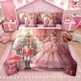 thumbnail image 1 of Manfei Kids Royal Princess 7-Piece Twin Bedding Sets, Vintage Western Christmas Bedding Comforter Set, Cartoon Nutcracker Reversible Sheet Sets, Luxury Bedroom Decor, 1 of 8