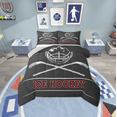 thumbnail image 1 of Manfei Kids Sports Game Queen Comforter Set,Ice Hockey Bedding Sets,Red White Gray Bedding Comforter Set For Boys,Breathable Room Decor Reversible,3-Piece, 1 of 8