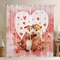 thumbnail image 1 of Manfei Kids Teens Kawaii Otters Couple Black Out Curtains,Happy Valentine's Day Curtains Pack of 2 (42x63 Each),Romantic Lover Bedroom Curtains,Microfiber Bedroom Decor, 1 of 6