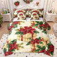 thumbnail image 1 of Manfei Kids Xmas Gifts 7-Piece Bedding Comforter Set,Red Berry Flower King Bedding Sets,Green Christmas Floral Bed Sheets For Men Women,Breathable Home Decor Reversible, 1 of 8