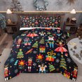 thumbnail image 1 of Manfei Kids Xmas Gifts Queen Comforter Set,Cartoon Christmas Tree Nutcracker Bedding Sets,Happy New Year Bedding Comforter Set For Teens,Ultra Soft Home Decor Reversible,3 Pieces, 1 of 8