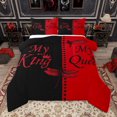 thumbnail image 1 of Manfei King and Queen Bedding Comforter Set, Romantic Valentines Day Twin Comforter Sets, Black Red Love Heart Reversible Bedding Set, Microfiber Bedroom Decor, 2 Pieces, 1 of 9