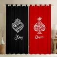 thumbnail image 1 of Manfei King and Queen Blackout Curtains Set of 2 (52x84 Each) for Couple, Romantic Princess Crown Window Curtains, Black Red Curtains and Drapes, Curtains and Drapes Decor, 1 of 6