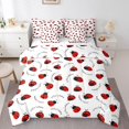 thumbnail image 1 of Manfei Ladybird Ladybug 7-Piece Twin Bedding Sets,Kawaii Animal Bedding Comforter Set,Black Red Breathable Sheet Sets,Lightweight Cute Bedroom Decoration,Reversible, 1 of 7