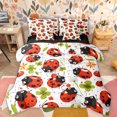 thumbnail image 1 of Manfei Ladybug 7-Piece Twin Bedding Sets,St.Patrick Day Bedding Comforter Set,Lucky Four Leaves Clover Sheet Sets For Girls Boys,Breathable Home Decor Reversible, 1 of 8