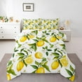 thumbnail image 1 of Manfei Lemon King Size Comforter Sets,Cute Fruit Bedding Comforter Set,Yellow Green White Bedding Set,Super Cozy Room Decor Reversible,3pcs, 1 of 8