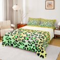thumbnail image 1 of Manfei Leopard Cheetah Print 3pcs Twin Sheet Sets for Teens Girls Boys,Bling Golden Glitter Twin Fitted Sheet,Gradient Green Yellow Breathable Flat Sheet,Ultra Soft Home Decor, 1 of 7