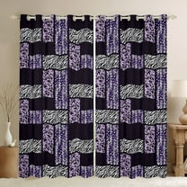 Manfei Leopard Cheetah Print Adult Black Out Curtains, Fashion Valentines Day Curtains Pack of 2 (42x63 Each), Buffalo Abstract Bedroom Curtains, Living Room Curtains Decor