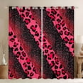 thumbnail image 1 of Manfei Leopard Cheetah Print Black Out Curtains for Teens Girls Boys,Bling Pink Glitter Curtains Pack of 2 (42x63 Each),Gradient Ombre Bedroom Curtains,Ultra Soft Home Decor, 1 of 6