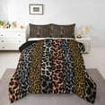 thumbnail image 1 of Manfei Leopard Cheetah Print Queen Comforter Set, Grey Brown Geometric Abstract Bedding Comforter Set, Modern Fashion Reversible Bedding Set, Super Cozy Room Decor, 3-Piece, 1 of 8