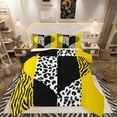 thumbnail image 1 of Manfei Leopard Print 3 Pieces Queen Comforter Set,Zebra Print Ultra Soft Bedding Sets,Love Heart Print Bedding Comforter Set,Lightweight Couple Room Decor,Reversible, 1 of 8