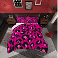 thumbnail image 1 of Manfei Leopard Print Bedding Comforter Set,Zebra Pattern Twin Comforter Sets,Pink Black Bedding Set For Teens,Super Cozy Room Decor Reversible,2 Pieces, 1 of 8