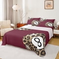 thumbnail image 1 of Manfei Leopard Print Billiards Twin Sheet Sets,Ball Gamer Twin Fitted Sheet,Red Brown Black Flat Sheet For Teens,Microfiber Bedroom Decor,3pcs, 1 of 7