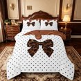 thumbnail image 1 of Manfei Leopard Print Bowknot Full Size Comforter Sets,Cute Polkadot Bedding Comforter Set,Polkadot Reversible,3-Piece,1 Comforter and 2 Pillowcases, 1 of 7