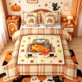 thumbnail image 1 of Manfei Leopard Print Farm Car 7-Piece Twin Bedding,Autumn Maples Leaf Bedding Comforter Set,Halloween Reversible, 1 of 7