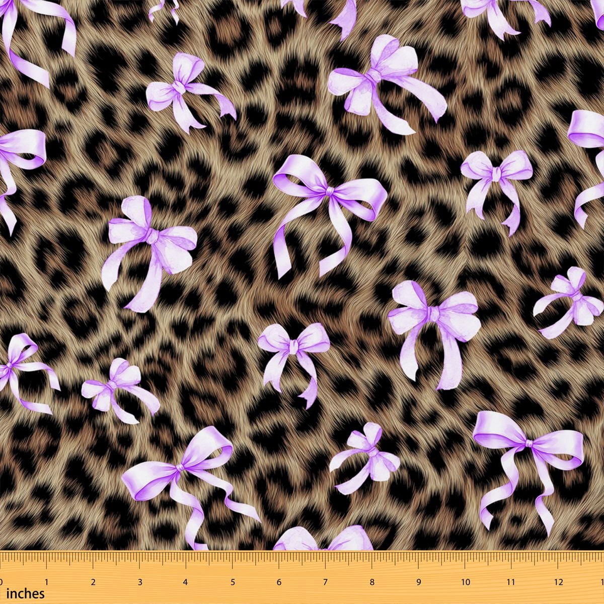 Baby Animal Ribon Manfei Leopard Ribbon Fabric by the Yard 3 Yards, Lilac Bow Skin Room ...