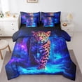 thumbnail image 1 of Manfei Leopard Twin Bedding Sets 7-Piece,Wild Animal Bedding Comforter Set 7-Piece,Pink Purple Galaxy Aurora Sheet Sets,Super Cozy Bedroom Decorative Reversible, 1 of 5