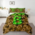 thumbnail image 1 of Manfei Letter Monogrammed B 3 Pieces Queen Comforter Set for Teens Boys Girls,Construction Game Ultra Soft Bedding Sets,Building Blocks Bedding Comforter Set,Microfiber Bedroom Decor, 1 of 8