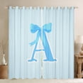 thumbnail image 1 of Manfei Letter A Monogrammed Black Out Curtains,Cute Cartoon Bowtie Curtains Pack of 2 (42x63 Each),Blue Bow Tie Bedroom Curtains For Girls Kids,Microfiber Room Decorative, 1 of 6