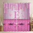 thumbnail image 1 of Manfei Letter Monogrammed E Blackout Curtains Set of 2 (52x84 Each) for Kids Children Girls,Dreamy Princess Window Curtains,Cute Butterfly Bowknot Curtains and Drapes,Bling Glitter Decor, 1 of 6