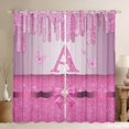 thumbnail image 1 of Manfei Letter Monogrammed Initial A Girl Black Out Curtains,Kawaii Bow Butterfly Curtains Pack of 2 (42x63 Each),Bling Pink Glitter Bedroom Curtains,Lightweight Room Decor, 1 of 6