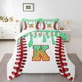 thumbnail image 1 of Manfei Letter Monogrammed K Boy 2pcs Bedding Comforter Set,Graffiti Splash Twin Comforter Sets,Sport Baseball Breathable Bedding Set,Lightweight Room Decor,Reversible, 1 of 8