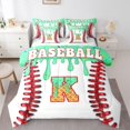 thumbnail image 1 of Manfei Letter Monogrammed K Boy 7-Piece Twin Bedding Sets,Graffiti Splash Bedding Comforter Set,Sport Baseball Breathable Sheet Sets,Lightweight Room Decor,Reversible, 1 of 8