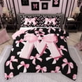 thumbnail image 1 of Manfei Letter Monogrammed M Full Size Comforter Sets 3-Piece for Boys Girls,Kawaii Ribbon Bow Bedding Comforter Set,Dreamy Princess Lightweight Bedding Sets,Lightweight Room Decor,Reversible, 1 of 8