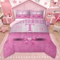 thumbnail image 1 of Manfei Letter Monogrammed T 2pcs Bedding Comforter Set for Kids Children Girls,Dreamy Princess Twin Comforter Sets,Cute Butterfly Bowknot Breathable Bedding Set,Bling Glitter Bedroom Decor, 1 of 8