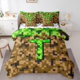 thumbnail image 1 of Manfei Letter Monogrammed T 7-Piece Twin Bedding Sets for Teens Boys Girls,Construction Game Bedding Comforter Set,Building Blocks Breathable Sheet Sets,Microfiber Bedroom Decor,Reversible, 1 of 8