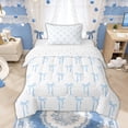 thumbnail image 1 of Manfei Light Blue Bow Star Twin Comforter Sets for Boys Girls, Dreamy Princess Style Bedding Set, Reversible, 2-Piece, 1 of 6