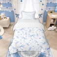 thumbnail image 1 of Manfei Light Blue Bows Love Hearts Twin Bedding for Girls, Cute Ribbon Bows Duvet Cover Set, Reversible, 1 Duvet Cover and 1 Pillowcase (No Comforter), 1 of 6