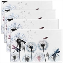 Manfei Rustic Dandelion Teens Placemats Set of 4, Farmhouse Plant Botanical Place Mats Set of 4 for in Door Dinning, Watercolor Table Place Mats for in Door Dining, Table Mats for Dining Decor