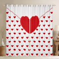 thumbnail image 1 of Manfei Love Heart Print Curtains Pack of 2 (42x84 Each) for Boys Girls,Red White Curtains Blackout,Happy Valentine's Day Bedroom Curtains,Breathable Home Decor, 1 of 6