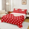 thumbnail image 1 of Manfei Love Heart Print Girl 4 Pieces Queen Sheet Sets,Happy Valentine's Day Ultra Soft Flat Sheet,Romantic Lover Couple Queen Fitted Sheet,Microfiber Bedroom Decor, 1 of 7