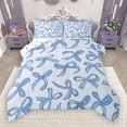 thumbnail image 1 of Manfei Lovely Bow Bedding Comforter Set,Cartoon Bow Tie Twin Comforter Sets,Dreamy Blue Bedding Set For Kids,Breathable Home Decor Reversible,2pcs, 1 of 9