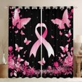 thumbnail image 1 of Manfei Lovely Bow Bowtie Blackout Curtains Set of 2 (52x84 Each),Ribbon Bowknot Window Curtains,Pink Butterfly Curtains and Drapes For Girls,Luxury Bedroom Decor, 1 of 6