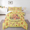 thumbnail image 1 of Manfei Lovely Capybara Full Size Comforter Sets,Cute Animals Bedding Comforter Set,Yellow Green,Polkadot Reversible,3pcs,1 Comforter and 2 Pillowcases, 1 of 7