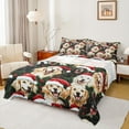 thumbnail image 1 of Manfei Lovely Golden Retriever Twin Sheet Sets,Merry Christmas Twin Fitted Sheet,Pet Animal Red Xmas Hat Flat Sheet For Boys Girls,Luxury Bedroom Decor,3pcs, 1 of 7