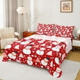 thumbnail image 1 of Manfei Lovely Snowmen Bed Sheets,Merry Christmas Tree King Sheets,Happy New Year Sheet Set For Child,Super Cozy Room Decor,4-Piece, 1 of 7