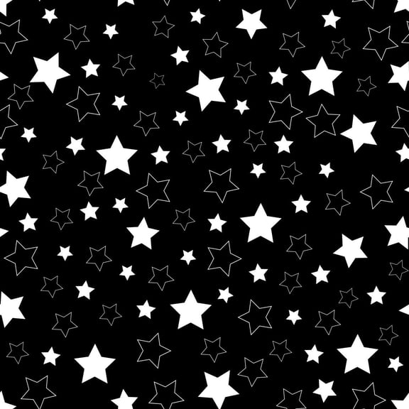 Manfei Lovely Stars 7-Piece Twin Bedding,Cute Cartoon Themed Bedding Comforter Set,Black White,Black Reversible