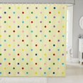 thumbnail image 1 of Manfei Lovely Stars Printed Shower Curtain 72Wx72L,Playful Design Bathroom Curtain,Light Yellow, 1 of 5