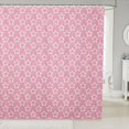 thumbnail image 1 of Manfei Lovely Stars Shower Curtain 72Wx78L,Kawaii Cartoon Theme Bath Curtain,Pink White, 1 of 5