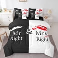 thumbnail image 1 of Manfei Lover Bedding Comforter Set 7-Piece,Couple Mr Mrs King Bedding Sets,Romance Funny Quote Bed Sheets For Adults,Super Cozy Room Decor Reversible, 1 of 8