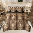 thumbnail image 1 of Manfei Luxury Brown Leopard Print Twin Bedding Sets 7-Piece, Gradient Cheetah Bedding Comforter Set, Animal Theme Sheet Sets, 1 of 7