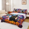 thumbnail image 1 of Manfei Magic Cat Twin Sheet Sets, Halloween Pumpkin Sheet Set Twin, Bohomian Style Bed Sheets Set Twin Size, Super Cozy Bedroom Decor, 3 Pieces, 1 of 7