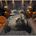 thumbnail image 1 of Manfei Magic Halloween Castle Queen Comforter Set for Kids, Horror Spooky Style Bedding Sets, Mystic Moon Reversible Bedding Comforter Set, Lightweight Room Decor, 3 Pieces, 1 of 9