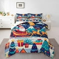 thumbnail image 1 of Manfei Magic Santa Claus Bedding Comforter Set for Kid, Xmas Reindeer Animal Twin Comforter Sets, Christmas Eve Reversible Bedding Set, Ultra Soft Home Decor, 2pcs, 1 of 8
